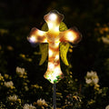 Solar White Dove Cross Garden lamp by Unknown