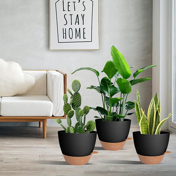 Planters for Indoor Plants 3 Pack, 10/9/8 Inch Self Watering Flower Pots - Image 6
