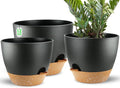 Large Self Watering Planters Plant Pots Outdoor 9/10/12 Inch by SESUN-E