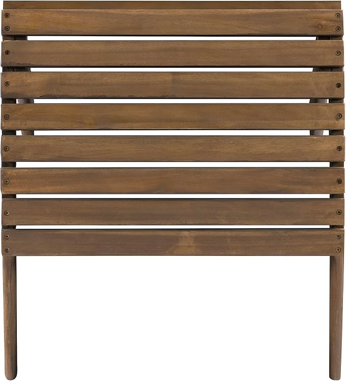 Linon Home Dcor Linon Adirondack Woodstock Ottoman, Teak Stain, 21.6"W x - Image 12