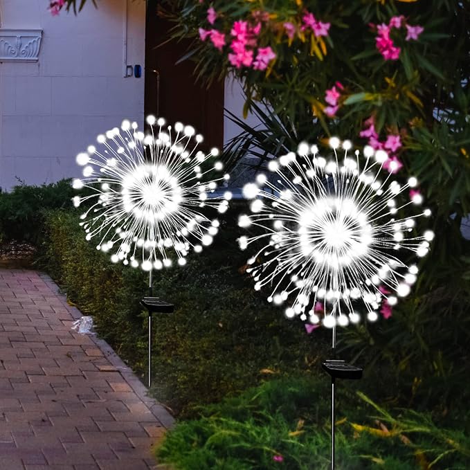 OriginalSourcing Solar Garden Firework Lights Outdoor Waterproof, 4 Pack Solar - Image 4