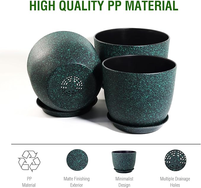 Large Flower Pots 12/10/9 inch, Plant Pots - Image 4