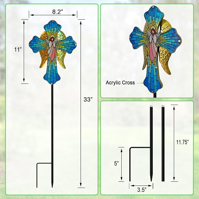 Solar Cross Garden Stake Lights - Image 7