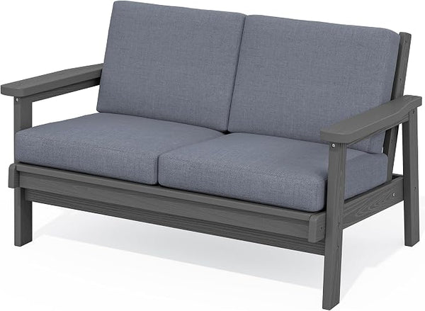 SERWALL HDPE Outdoor Patio Loveseat by SERWALL