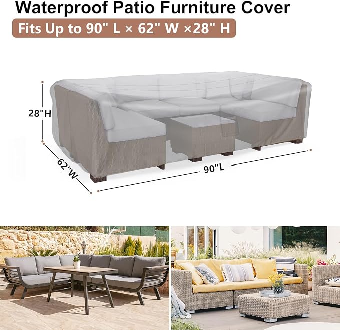 Patio Furniture Covers Waterproof, Durable Heavy Duty Oxford Patio Furniture - Image 2