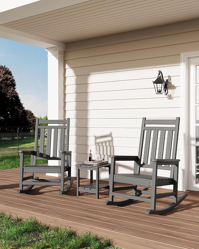 GarveeLife Poly Lumber Rocking Chair Outdoor - Image 7
