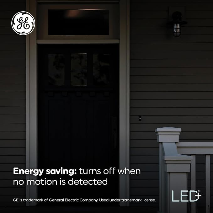 GE LED+ Motion Sensor LED Light Bulbs, PAR38 Outdoor Security Floodlights - Image 6