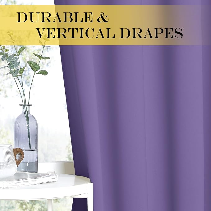 NICETOWN Lilac Purple Blackout Curtains - Image 6