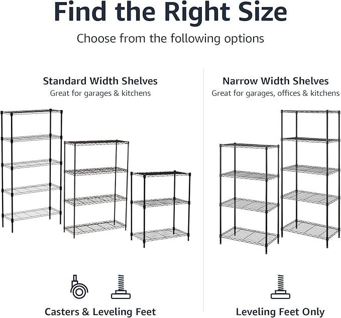 Amazon Basics 4-Shelf Steel Wire Storage Shelves - Image 5