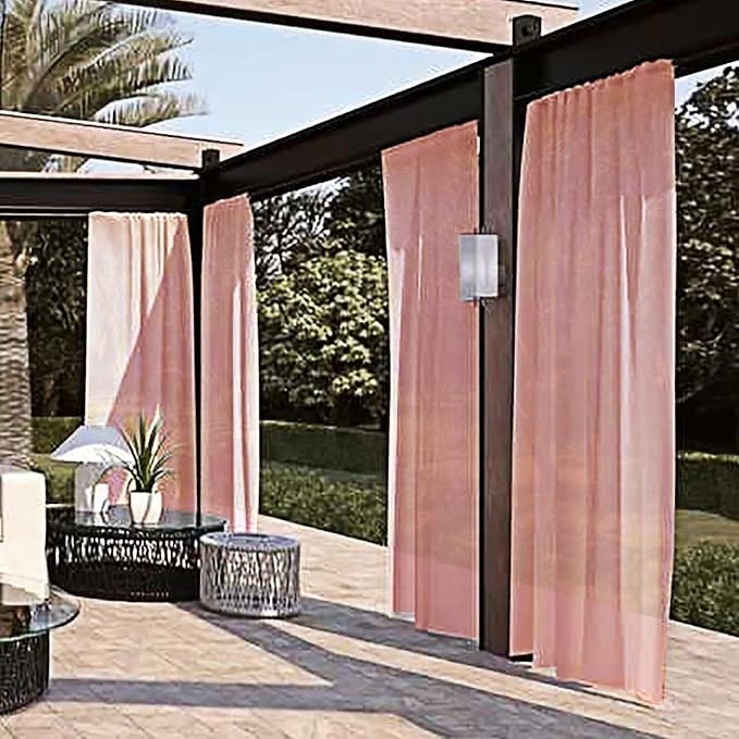 SpaceDresser Waterproof Outdoor Sheer Curtains - Image 2