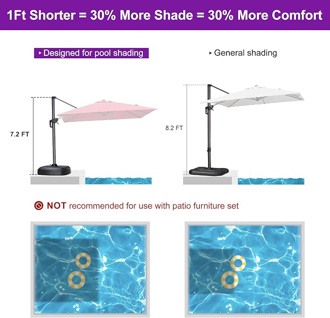 PURPLE LEAF 8' X 8' Patio Umbrella - Image 2