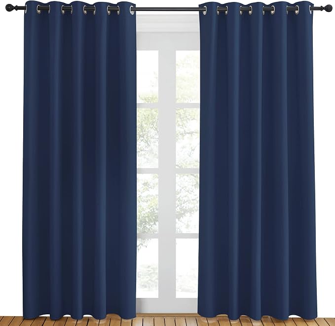 NICETOWN Blackout Navy Curtain Drape - Image 2