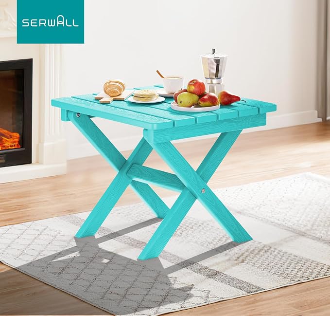 SERWALL Folding Outdoor Side Table Set of 6, Adirondack End Table - Image 8