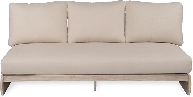Christopher Knight Home Poppy Acacia Wood Outdoor 3 Seater Sofa - Image 4