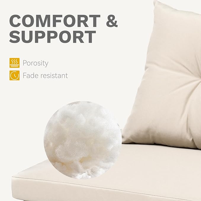 DWVO 3 Seats Porch Swing Hanging Bench Swing Outdoor Wicker Patio Swing Lounge - Image 3