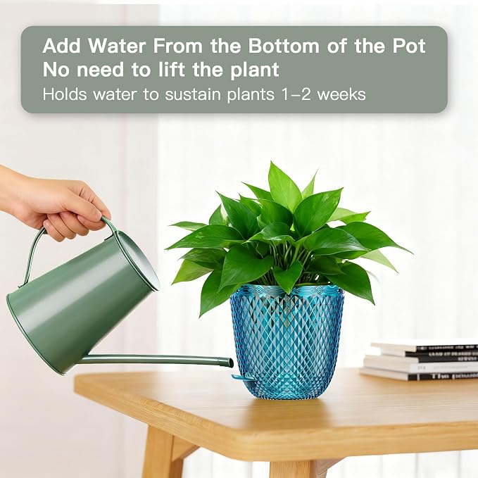QCQHDU Self Watering Hanging Pots, 2 Pack 5.7 Inch Hanging Planters - Image 4