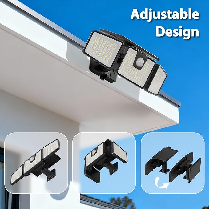 INCX Solar Lights Outdoor Waterproof, 3000 LM 156 LED Motion Sensor Outdoor - Image 3
