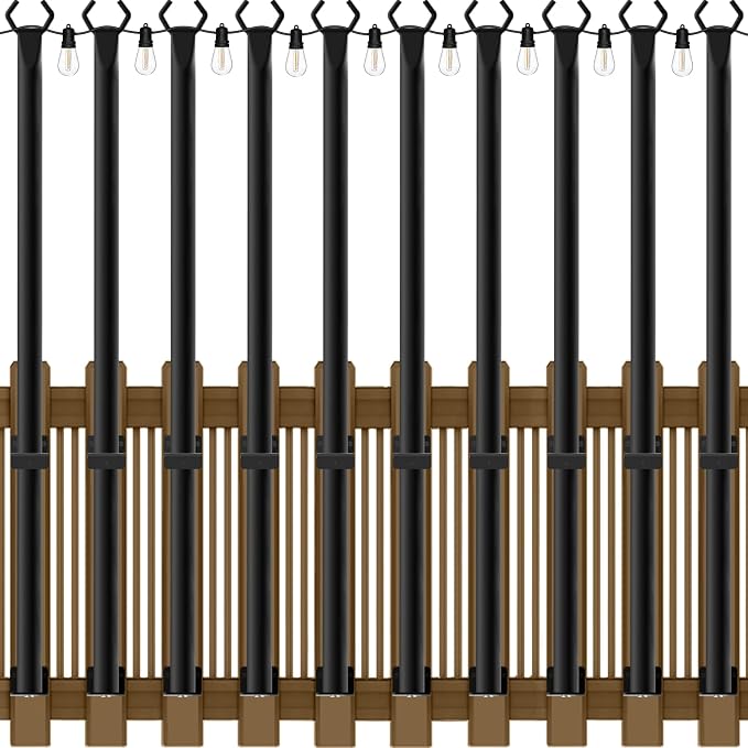 AILBTON 10 Pack 5Ft String Light Poles, Light Poles by AILBTON