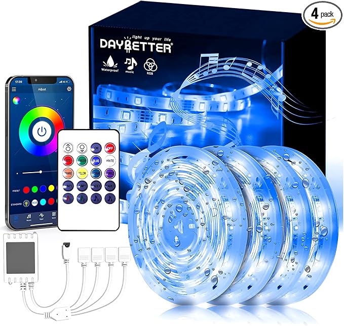 DAYBETTER Outdoor Led Strip Lights Waterproof, Smart Led Light Strips by DAYBETTER
