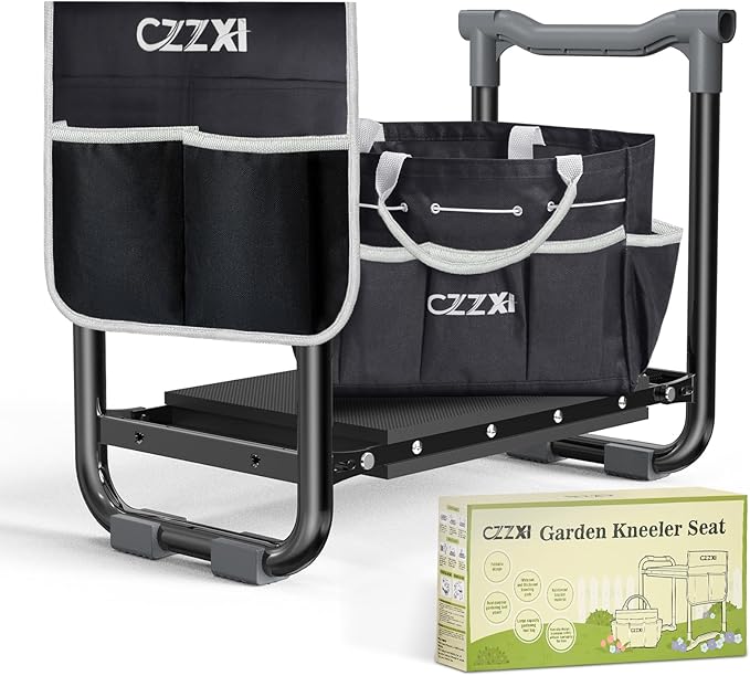 Garden Kneeler and Seat, Wider and Thicker Kneeling Pad Heavy Duty Gardening by CZZXI