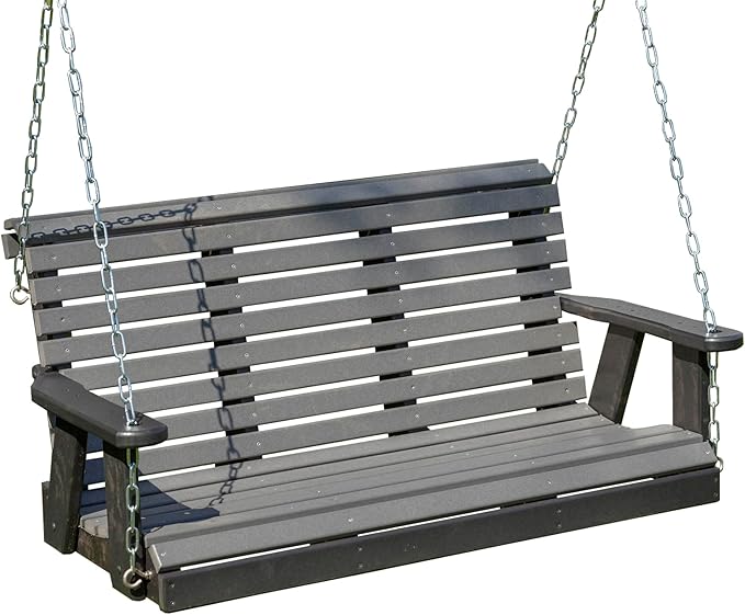 Poly Lumber Wood 4FT Porch Swing Amish Craftsmandship Made in USA HDPE by Unknown