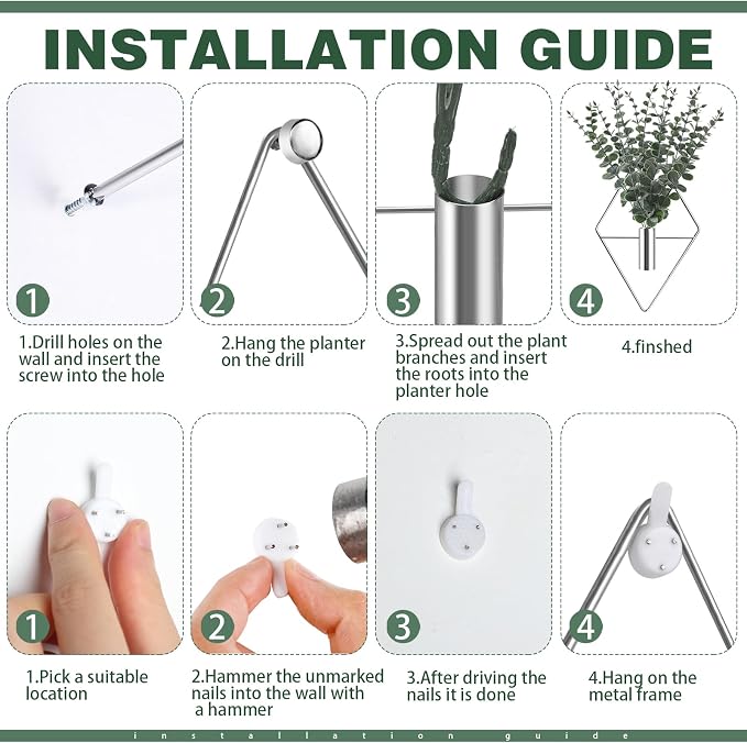 Jexine 8 Pcs Hanging Planters - Image 3
