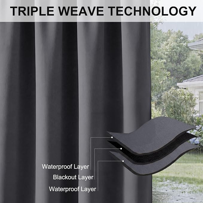 RYB HOME Waterproof Outdoor Curtains - Image 7