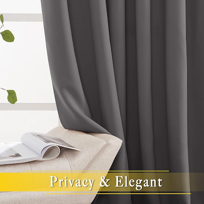 NICETOWN Blackout Sliding Glass Door Curtain 144 inches Long, Grommet Thermal - Image 6