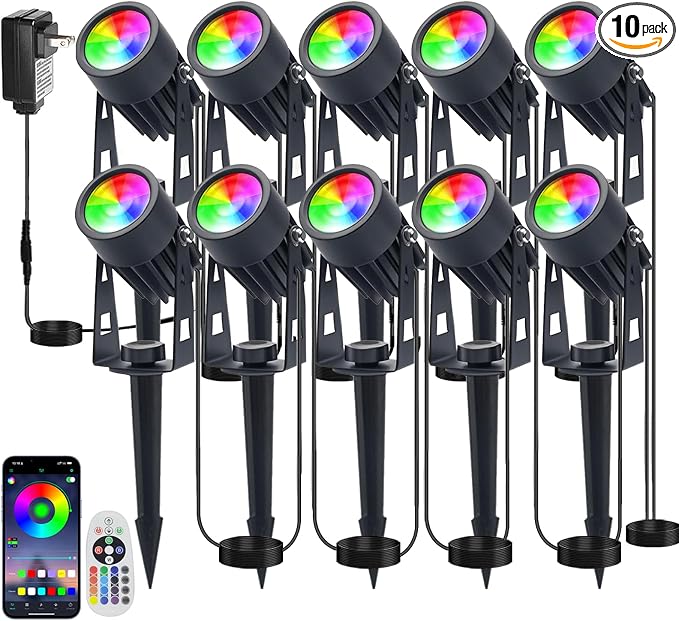 Smart RGB Low Voltage LED Spotlights, APP & Remote Control, Synchronous Dimming by Sathem