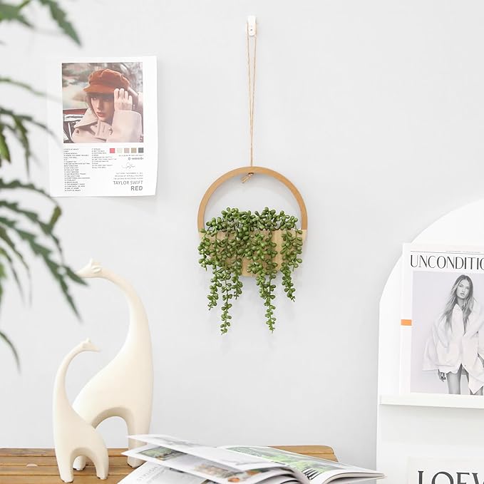 Floweroyal 2pcs Artificial Succulents Hanging Plants 12.2'' Fake String of - Image 8