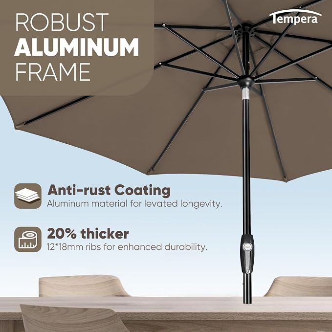 Tempera Patio Market Outdoor Table Umbrella - Image 5