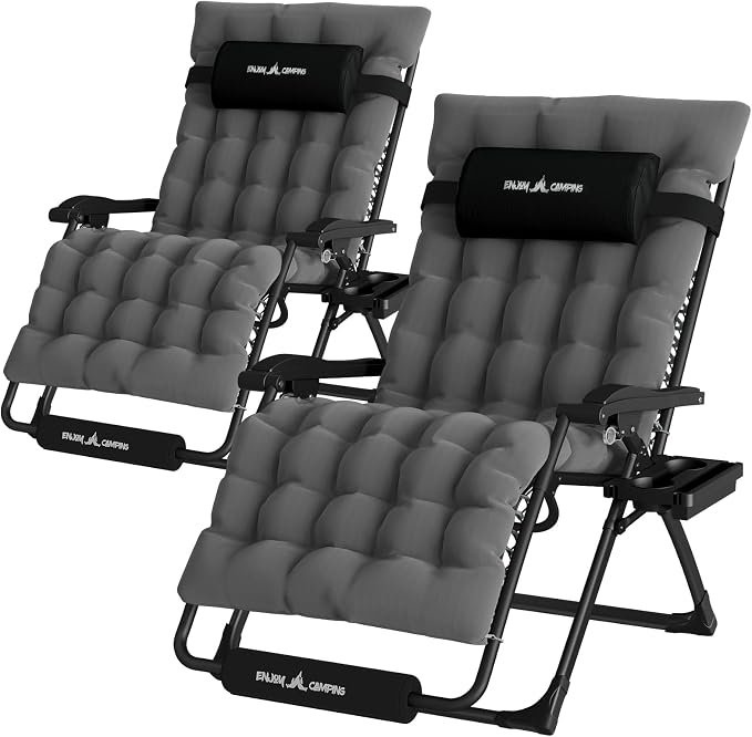 UDPATIO Oversized Zero Gravity Chair Set of 2, 33In XXL Patio Reclining Chair by UDPATIO