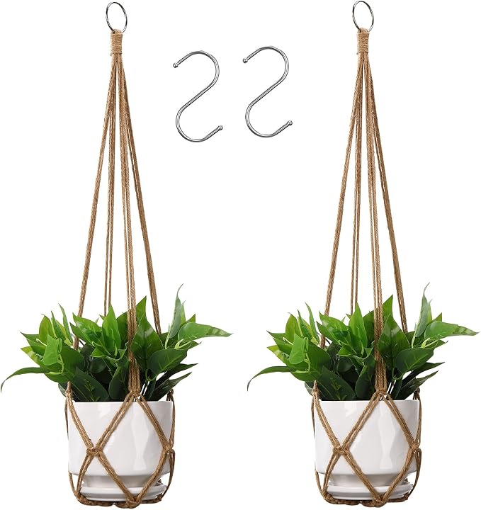 YIBOT Macrame Plant Hanger Indoor Set of 2 - Image 8