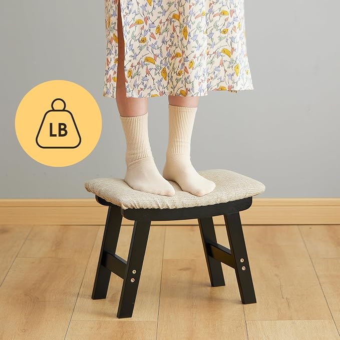 Foot Stool Ottoman Foot Rest Under Desk, Small Stool - Image 5