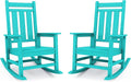 KINGYES Oversized Outdoor Rocking Chair Set of 2, All-Weather Patio Rocking by KINGYES