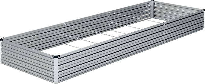 12x4x1FT Galvanized Raised Garden Bed Kit, Vegetable Boxes-Rectangle Metal - Image 9