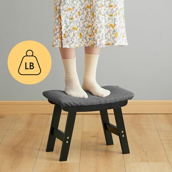 Foot Stool Ottoman Foot Rest Under Desk, Small Stool - Image 5