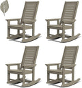 GREENVINES Outdoor Rocking Chairs | Set of 4 | Porch Rocker | HDPE Plastic | by GreenVines