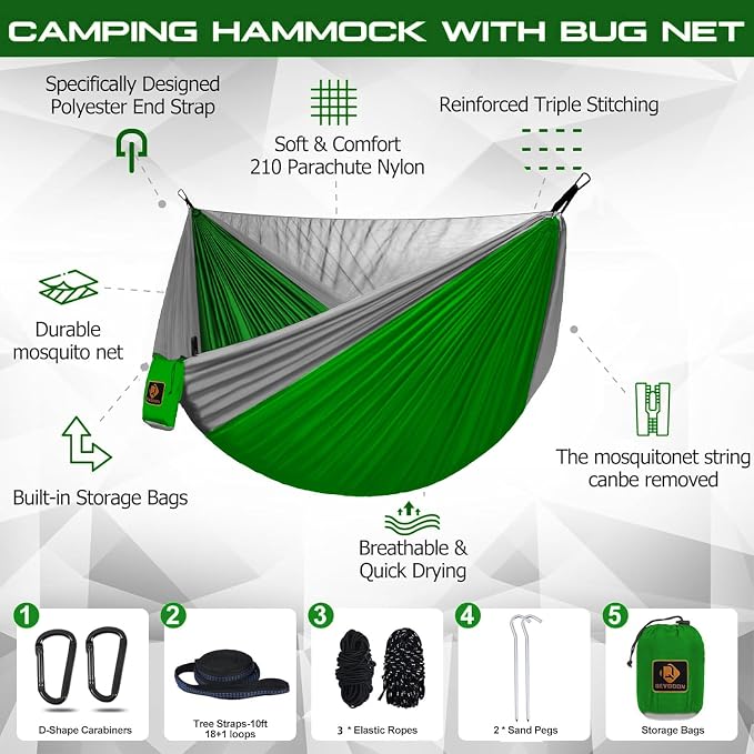Camping Hammock, Portable Hammocks - Image 2