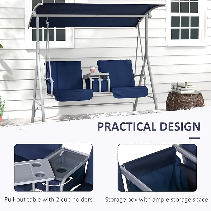 Outsunny 2 Person Porch Swing - Image 4