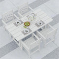 5-Piece Outdoor Dining Set, HDPE All-Weather Patio Table and Chairs Set by BIVODA