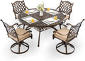 5-Piece Cast Aluminum Patio Furniture, Patio Dining Set by Unknown