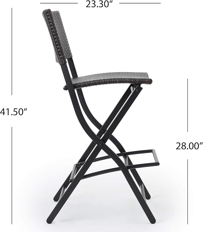 Christopher Knight Home Margarita Outdoor Wicker Barstools, 4-Pcs Set - Image 9