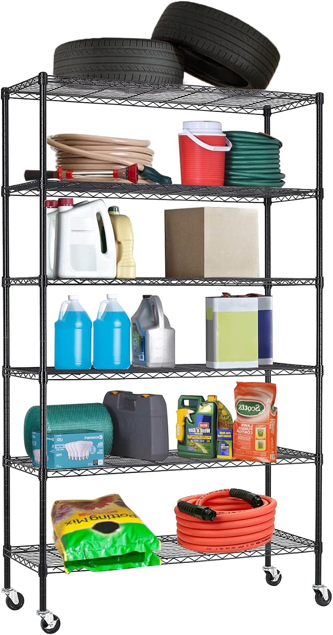 BestOffice | 6-Tier Wire Storage Shelves by BestOffice