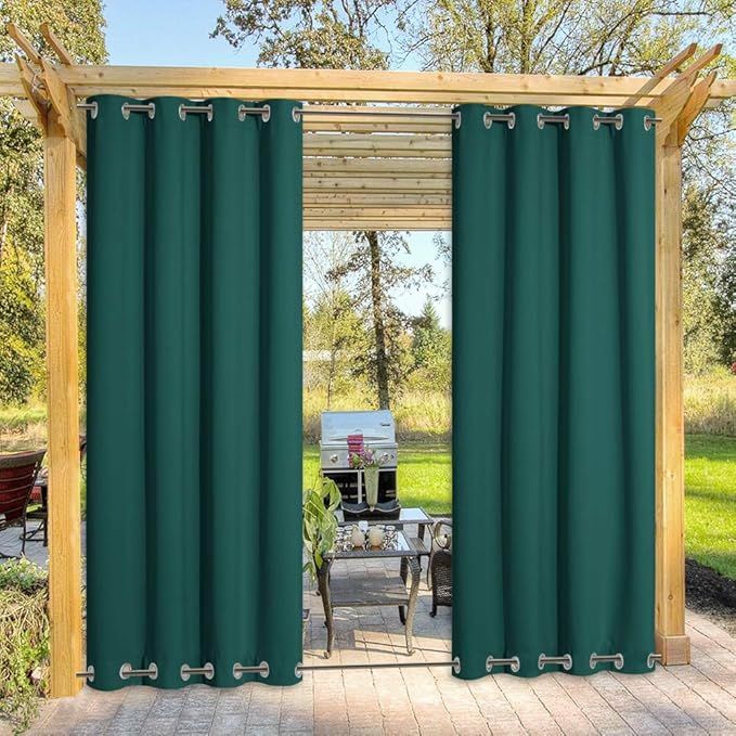 NICETOWN Outdoor Patio Curtain Extra Long Drape 108" L Waterproof/Windproof by NICETOWN