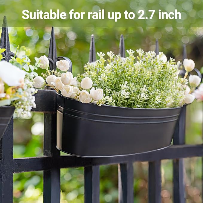 Dahey 4 Pcs Metal Hanging Flower Pots - Image 4
