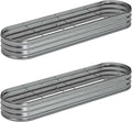 8x2x1ft Galvanized Oval Raised Garden Bed, Outdoor Planter Box Metal Patio Kit by Foxlang