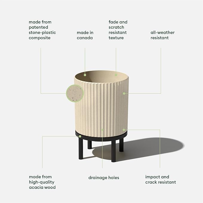Veradek Demi Series Round Planter w/Stand - Image 2