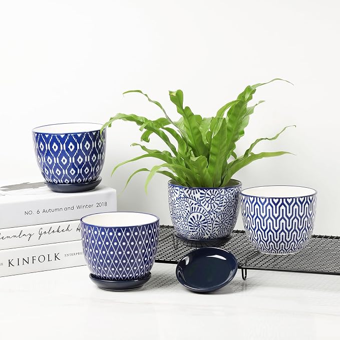 Selamica Ceramic Plant Pots, 4.6 Inch Flower Pots - Image 7