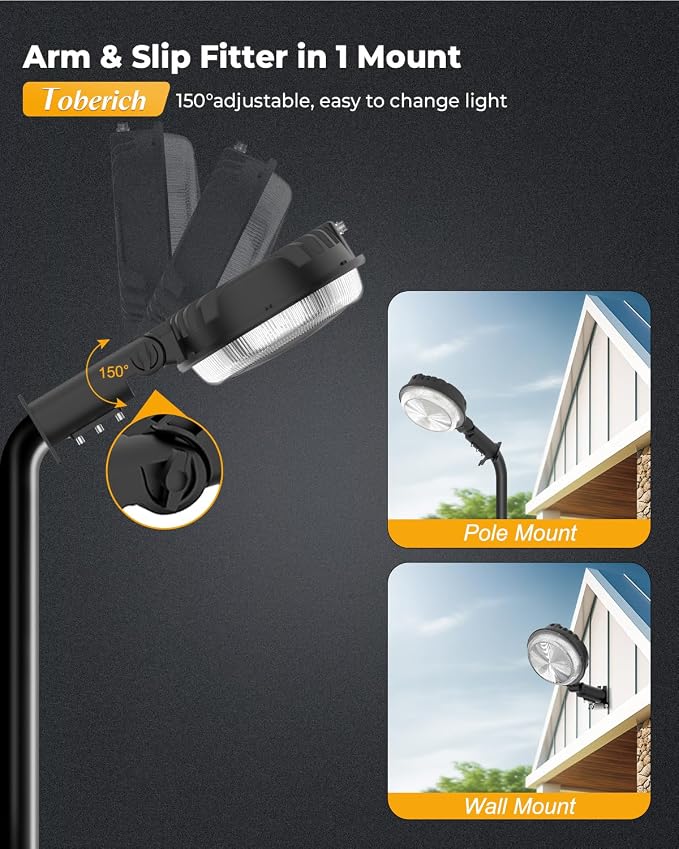 LED Barn Light, 150W 20000LM Yard Area Lights Dusk to Dawn Outdoor Lighting - Image 5